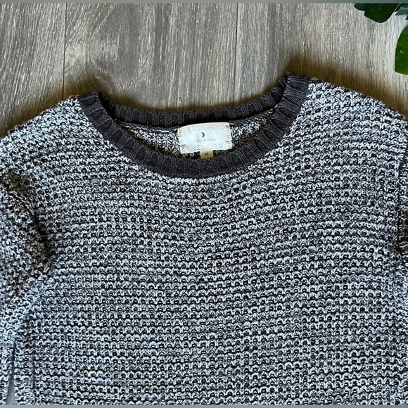 Ruby Moon Chunky Knit Zippered Flared Hem Crewneck Fitted Sweater Size M - Picture 3 of 11